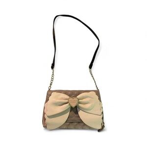 Betsey Johnson White and Gray Crossbody Bag